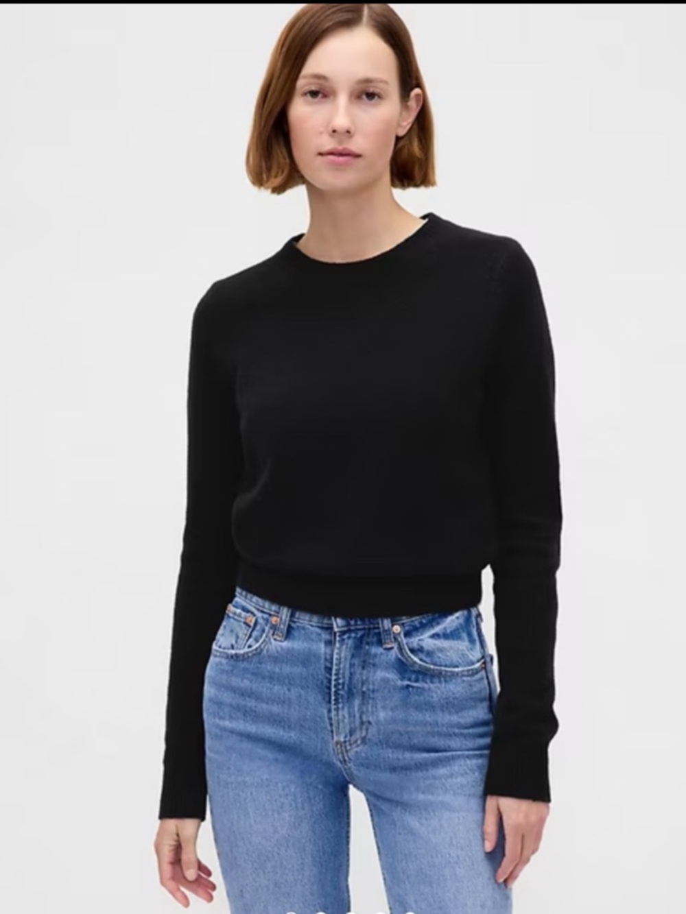 NWT GAP CashSoft Black Crewneck Sweater size SM SOLD OUT online!